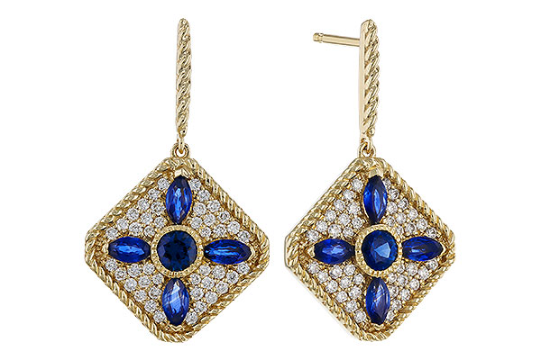H275-14026: EARRINGS 1.03 TW SAPPHIRE 1.46 TGW