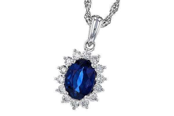 H275-16817: NECKLACE .85 SAPPHIRE 1.07 TGW (7x5MM SAPP)