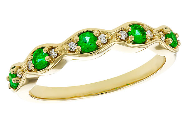H275-17653: LDS WED RG .21 TW EMERALD .27 TGW