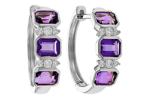 H275-17672: EARRING 1.05 TW AMETHYST 1.16 TGW