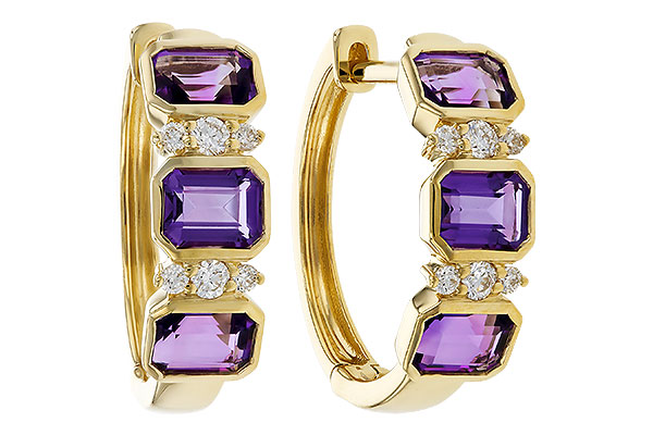 H275-17672: EARRING 1.05 TW AMETHYST 1.16 TGW