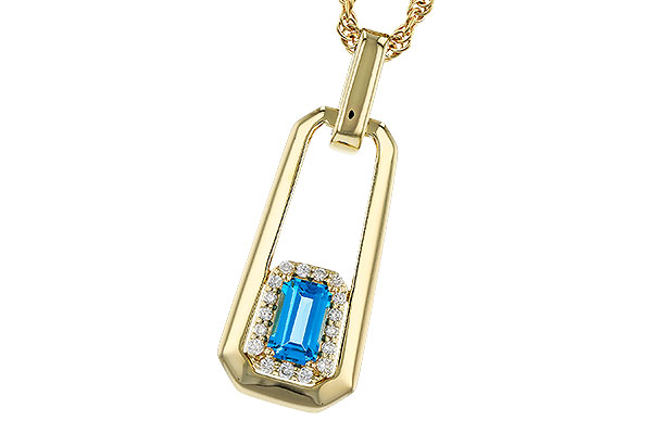 H275-17699: NECKLACE .33 BLUE TOPAZ .40 TGW (5x3MM BT)