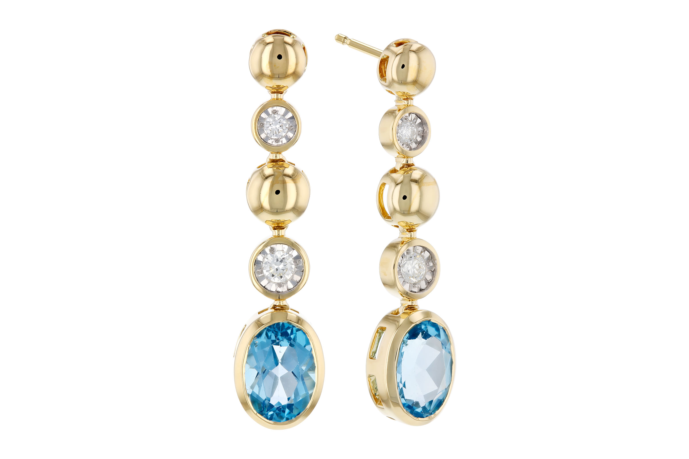 H276-01344: EARRINGS 1.66 TW BLUE TOPAZ 1.76 TGW