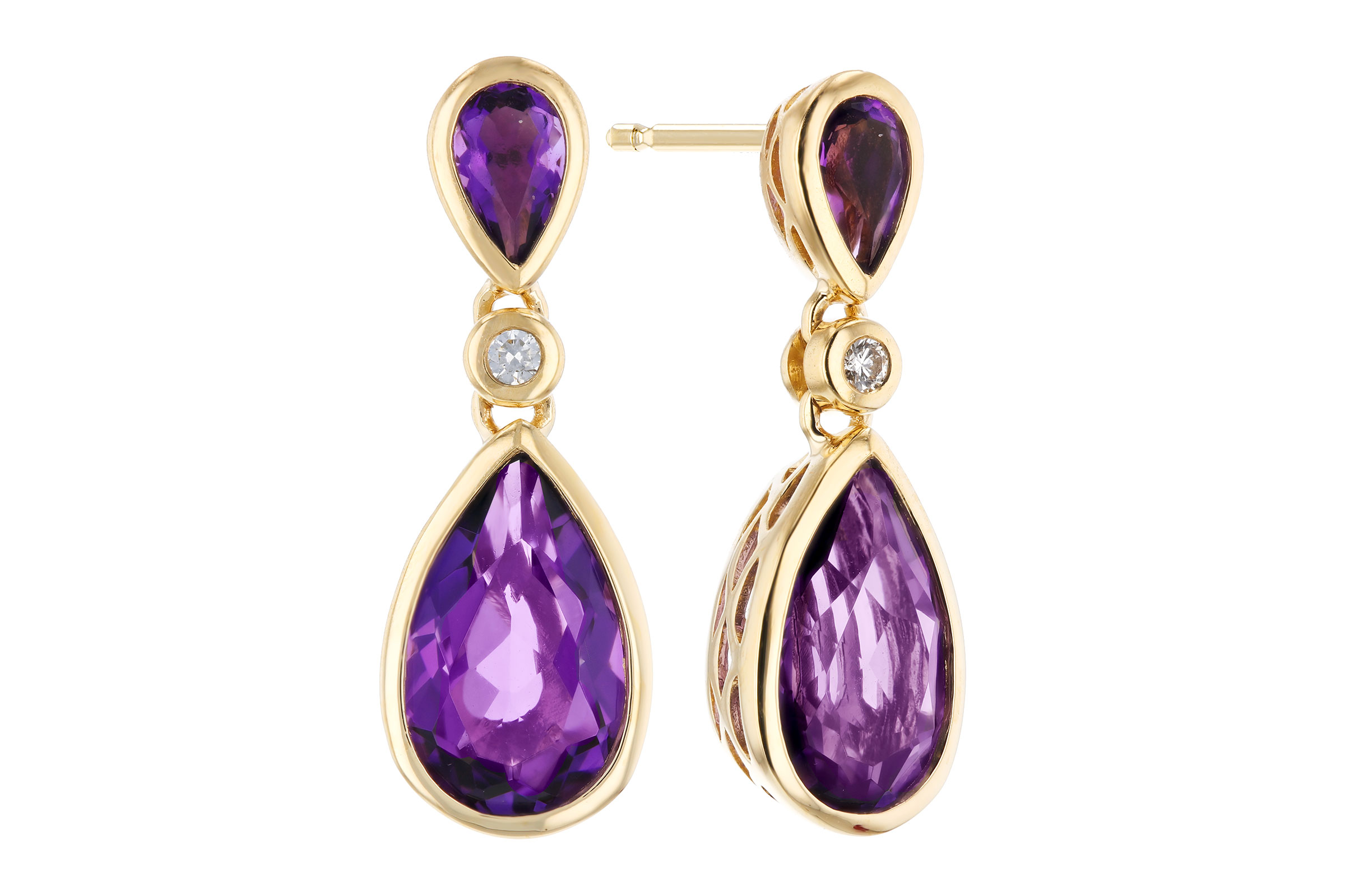 H276-03099: EARRINGS 2.80 TW AMETHYST 2.84 TGW