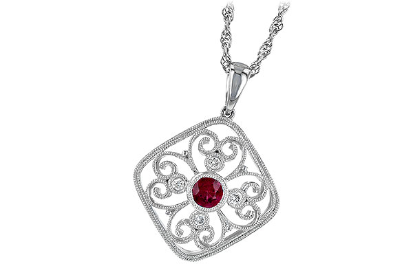 K186-93144: NECKLACE .28 RUBY .34 TGW