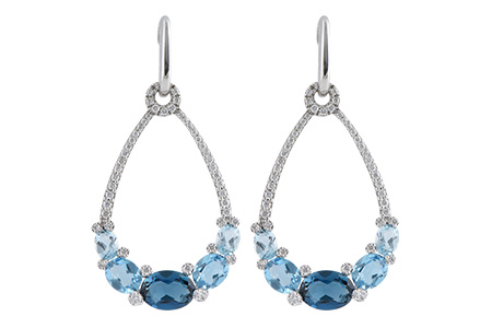K188-75862: EARR 3.75 BLUE TOPAZ 4.17 TGW