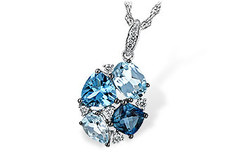 K189-64917: NECK 2.60 BLUE TOPAZ 2.70 TGW