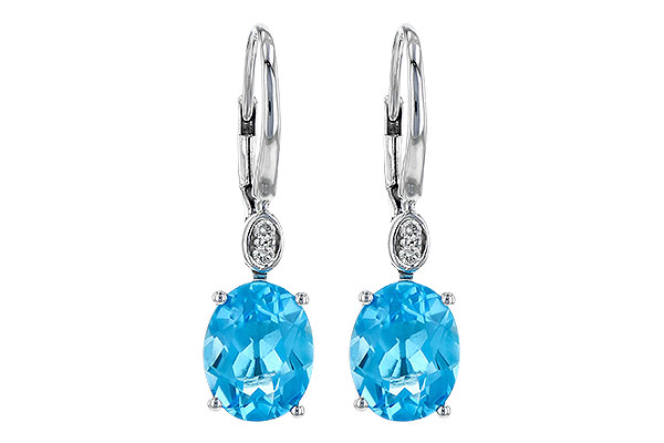 K190-63099: EARR 3.70 TW BLUE TOPAZ 3.75 TGW (9x7MM BT)