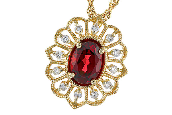 K274-21362: NECK .80 GARNET .92 TGW (7x5MM GAR)