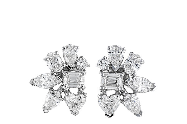 K274-24962: EARRINGS .90 TW FANCY CUT DIAS