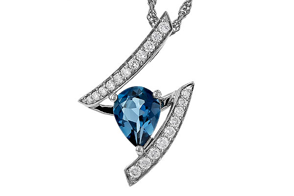 K275-10399: NECK 1.04 LONDON BLUE TOPAZ 1.23 TGW (8x6MM)