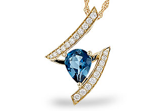 K275-10399: NECK 1.04 LONDON BLUE TOPAZ 1.23 TGW (8x6MM)