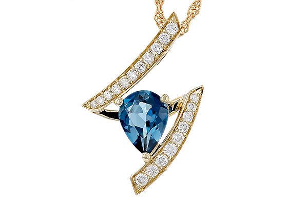 K275-10399: NECK 1.04 LONDON BLUE TOPAZ 1.23 TGW (8x6MM)