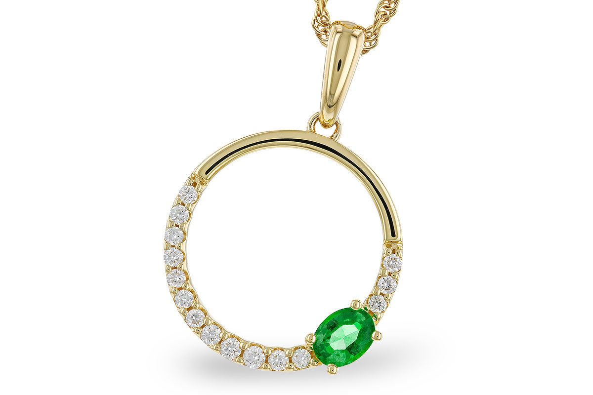 K275-12208: NECKLACE .19 EMERALD .34 TGW
