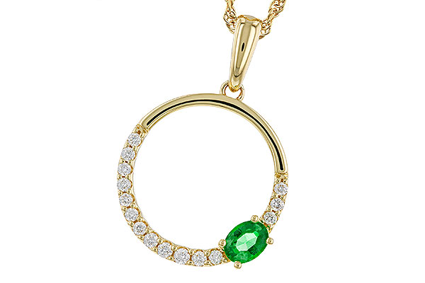 K275-12208: NECKLACE .19 EMERALD .34 TGW