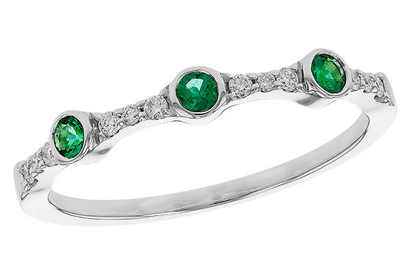 K275-12226: LDS WED RG .11 EMERALD .20 TGW