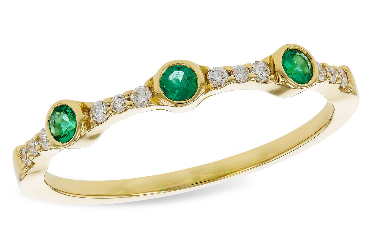K275-12226: LDS WED RG .11 EMERALD .20 TGW