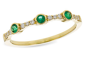 K275-12226: LDS WED RG .11 EMERALD .20 TGW
