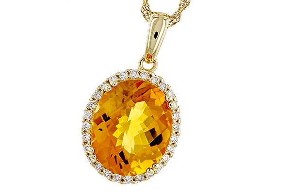 K275-12244: NECKLACE 3.85 CITRINE 4.07 TGW (12x10MM OV)