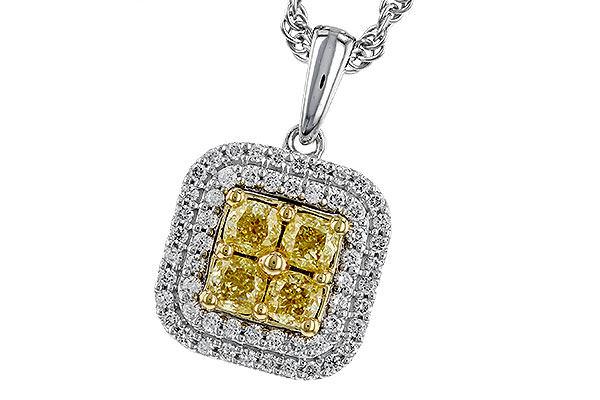 K275-13126: NECK .52 FANCY YELLOW DIAMONDS .72 TW