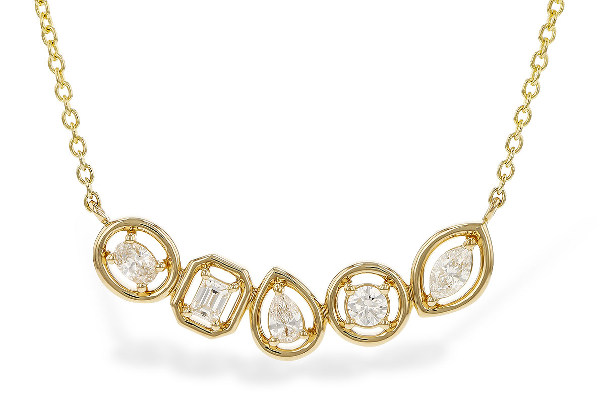 K275-15835: NECKLACE .50 TW FANCY CUT DIAS (18")