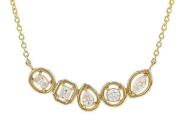 K275-15835: NECKLACE .50 TW FANCY CUT DIAS (18")