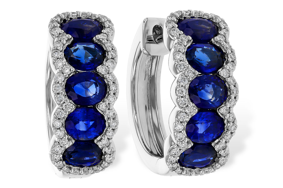 K275-16735: EARRINGS 2.32 TW SAPPHIRE 2.57 TGW