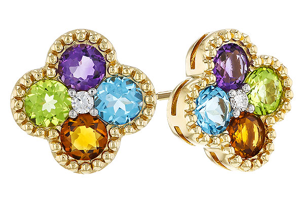K275-17681: EARRINGS 1.88 SEMI-PREC (AMY,BT,CIT,PER) 1.93 TGW