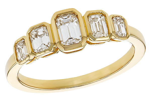 K275-17699: LDS DIA WED RG .90 TW EMERALD CUTS