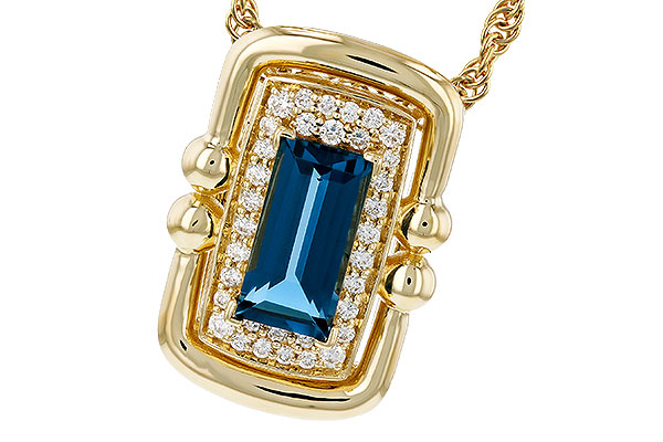 K276-00408: NECK .84 LONDON BLUE TOPAZ .96 TGW (8x4MM LBT)