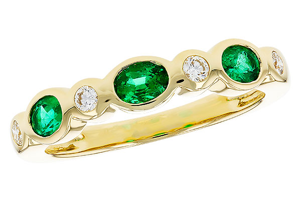 K276-00435: LDS WED RG .43 EMERALD .56 TGW