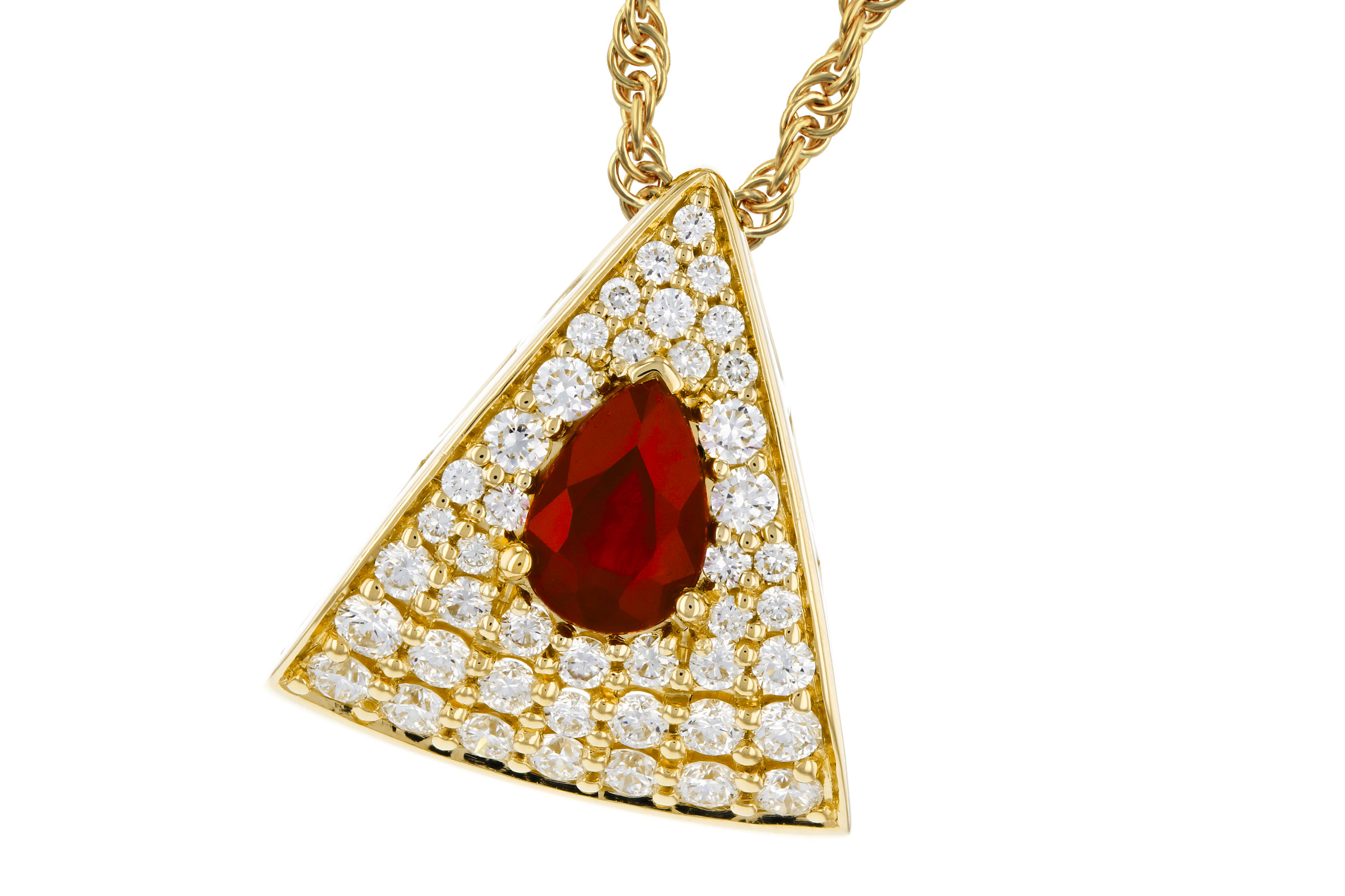 K276-02262: NECKLACE .46 RUBY .80 TGW (6x4MM RU)