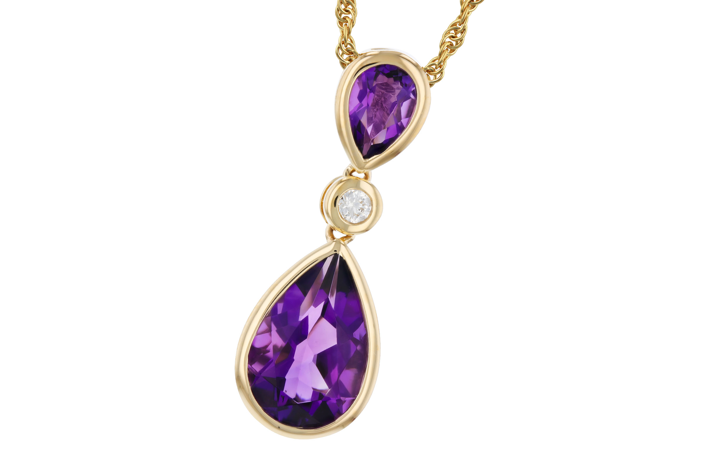 K276-03099: NECKLACE 1.92 TW AMETHYST 1.96 TGW