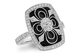 L000-59508: LDS ONYX & DIA RG .44 TW