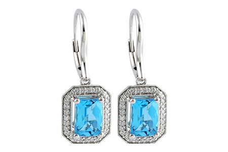 L187-84917: EARR 2.20 BLUE TOPAZ 2.36 TGW