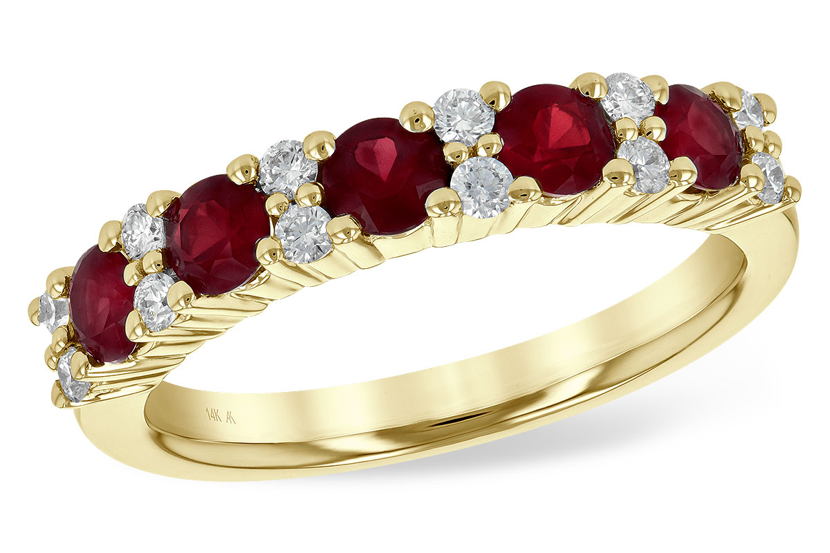 L190-55908: LDS WED RG .88 RUBY 1.12 TGW