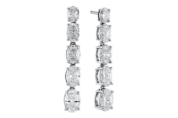 L274-24935: EARRINGS 1.90 TW OVAL DIAMONDS