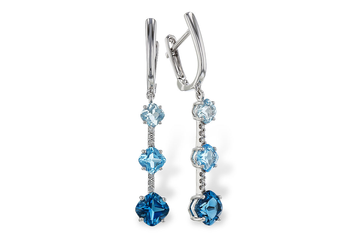 L275-10435: EARRINGS 2.41 TW BLUE TOPAZ 2.45 TGW