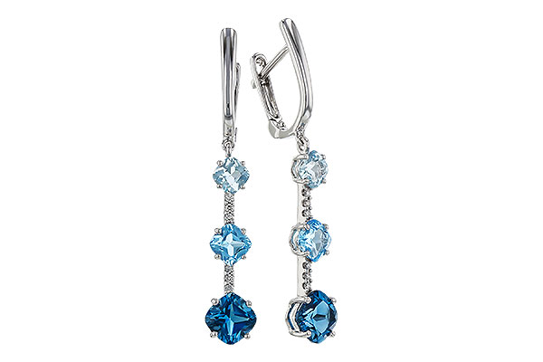 L275-10435: EARRINGS 2.41 TW BLUE TOPAZ 2.45 TGW