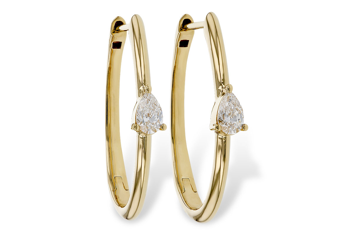 L275-11317: EARRINGS .45 TW PEAR DIAMONDS