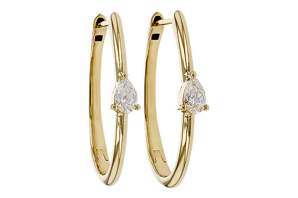 L275-11317: EARRINGS .45 TW PEAR DIAMONDS