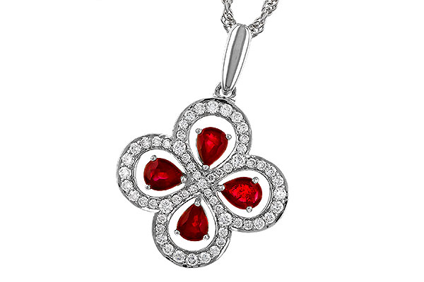L275-11326: NECKLACE .68 RUBY TW .96 TGW