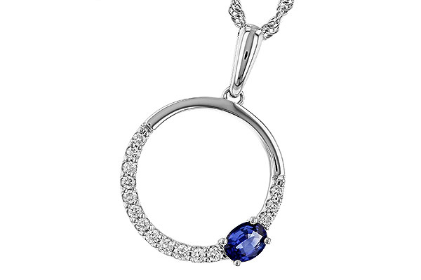 L275-12199: NECKLACE .28 SAPPHIRE .43 TGW