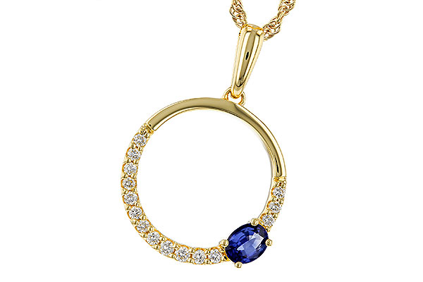 L275-12199: NECKLACE .28 SAPPHIRE .43 TGW