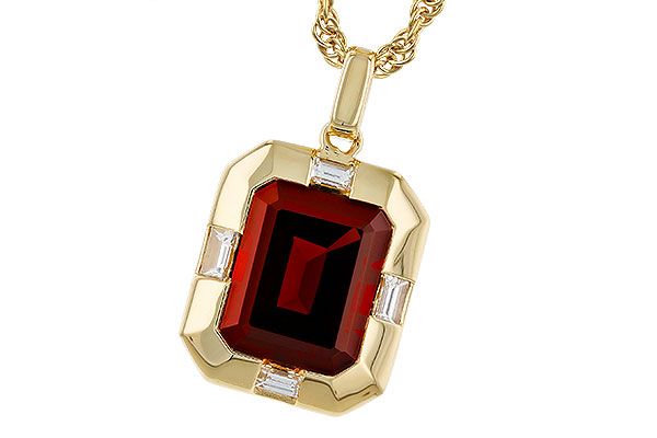 L275-13153: NECKLACE 3.65 GARNET 3.82 TGW (10x8MM GAR)