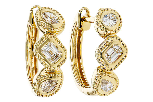 L275-16808: EARRINGS .42 TW FANCY CUT DIAS