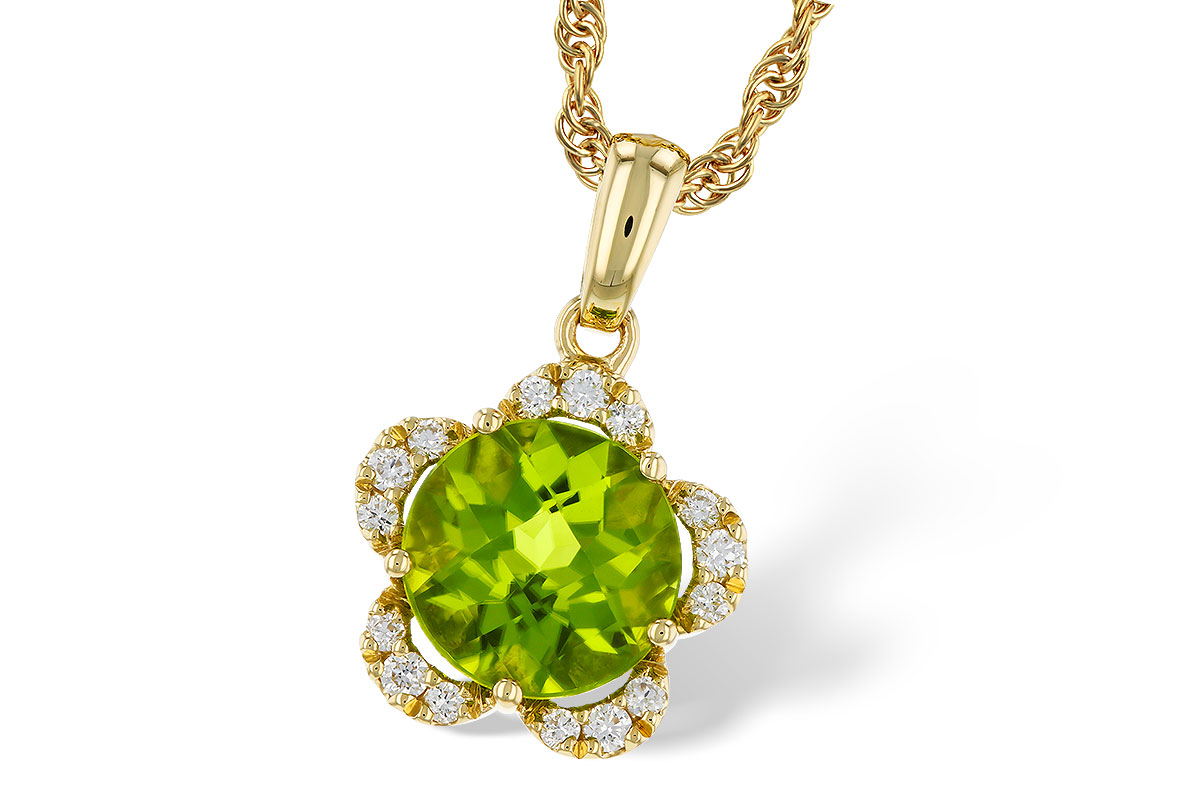 L275-17653: NECKLACE 2.16 PERIDOT 2.28 TGW (8MM RD)