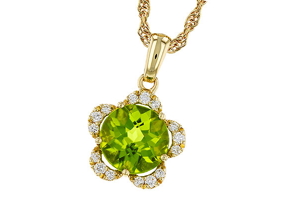 L275-17653: NECKLACE 2.16 PERIDOT 2.28 TGW (8MM RD)