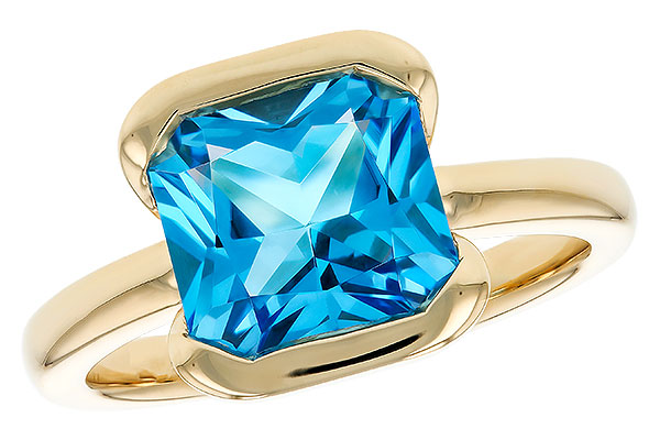 L276-00399: LDS RG 3.50 CT BLUE TOPAZ (9MM BT)