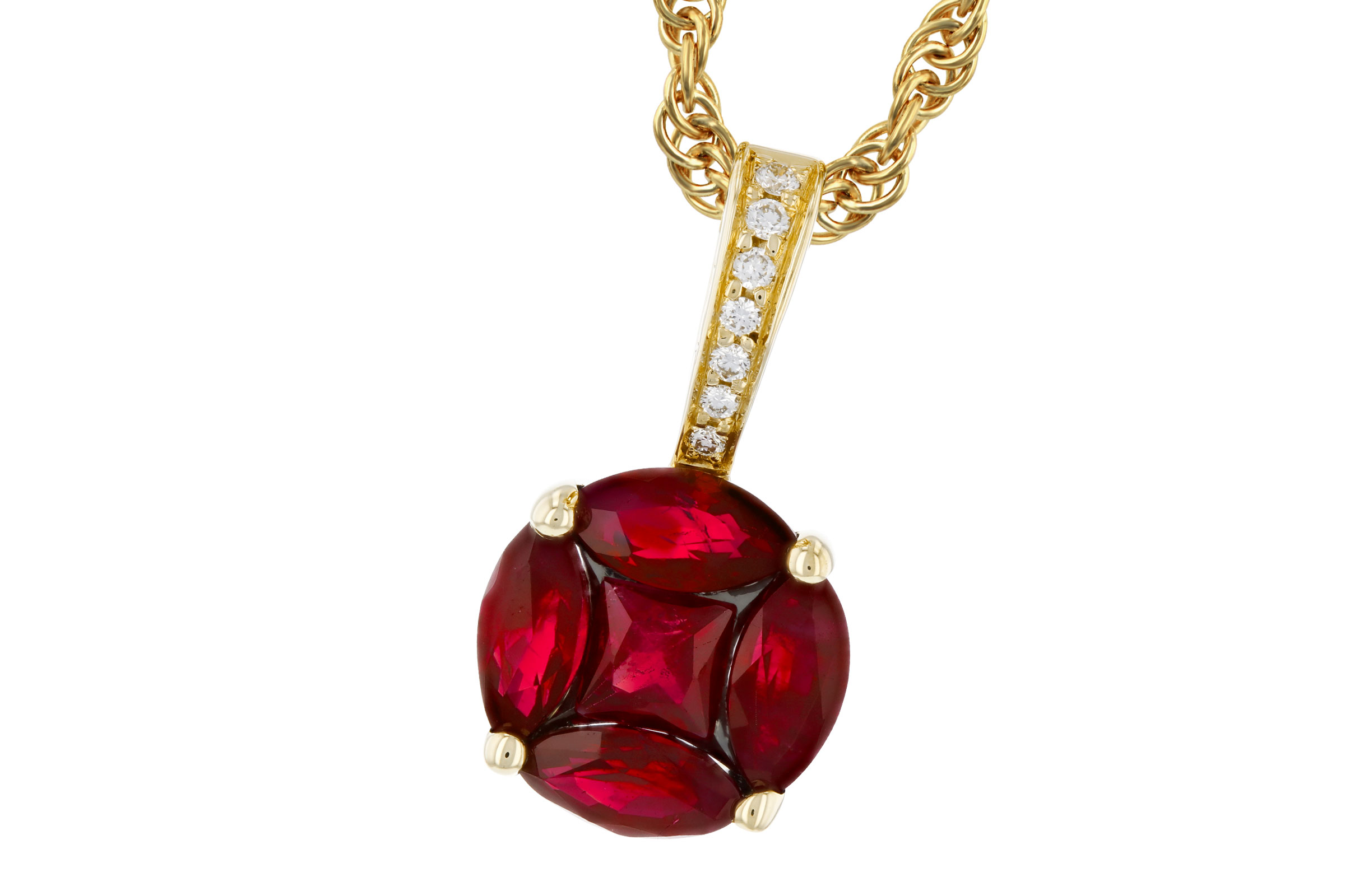L276-00444: NECKLACE .80 RUBY .82 TW